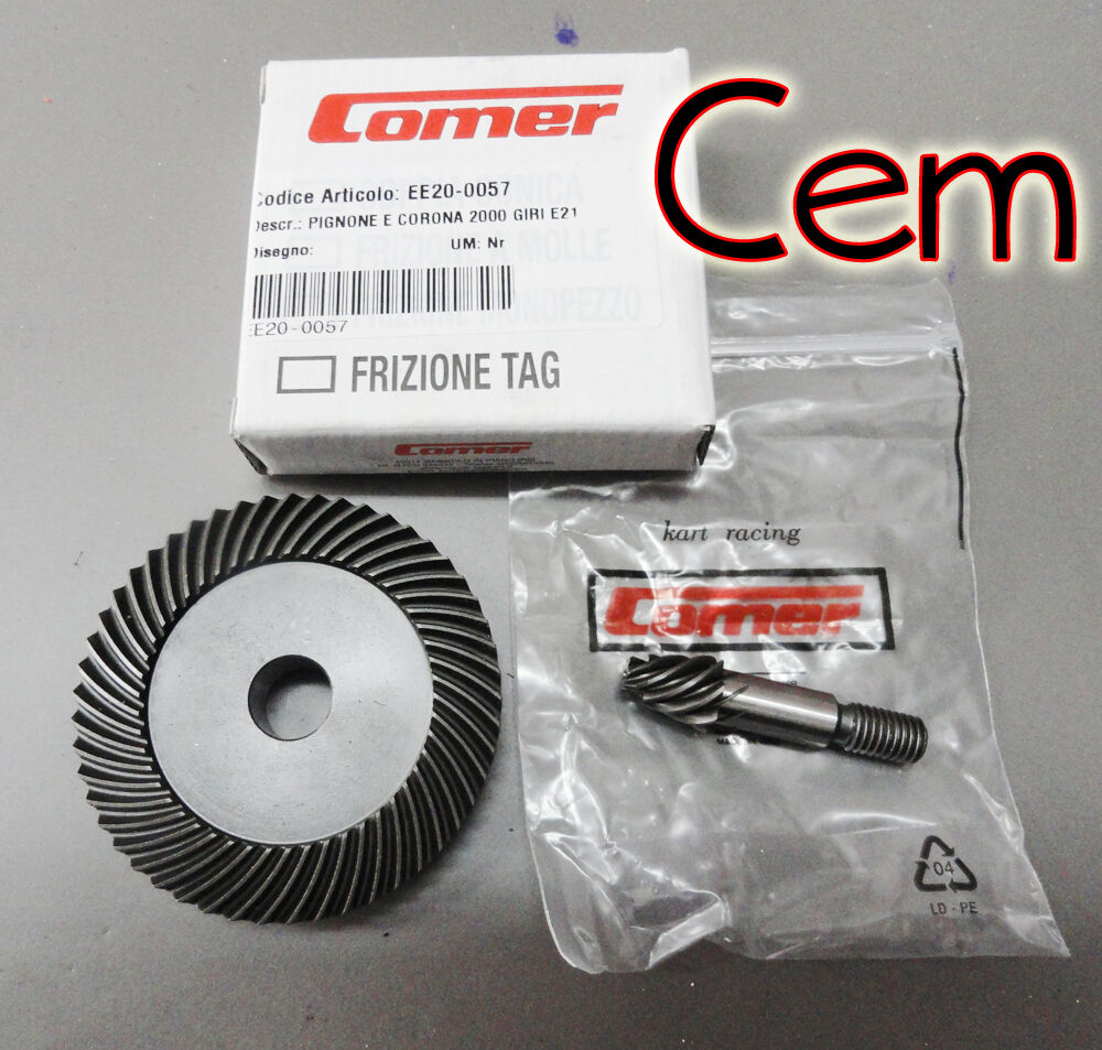 PIGNONE E CORONA PER MOTOSEGA COMER 2000 GIRI E21