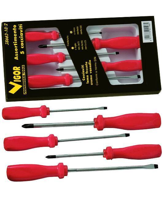 SERIE 5 CACCIAVITI RED GRIP TAGLIO/CROCE VIGOR