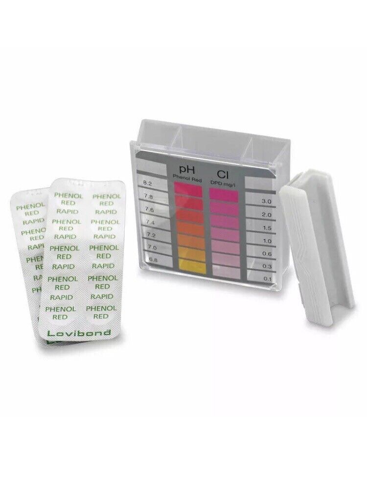 KIT TEST PH CLORO CON PASTIGLIE DPD E PHENOL RED
