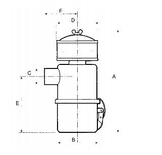 Filtro aria in bagno d'olio PER MOTORE MINARELLI /ACME 180/ACME 220 (PREFILTRO SALDATO)