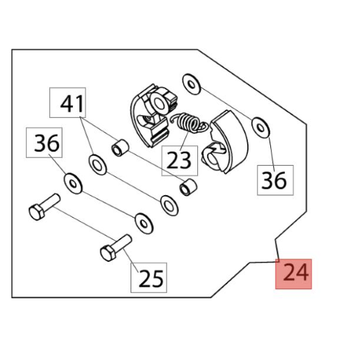 FRIZIONE COMPLETA PER DECESPUGLIATORE BC 240/HC 246/280 OLEOMAC