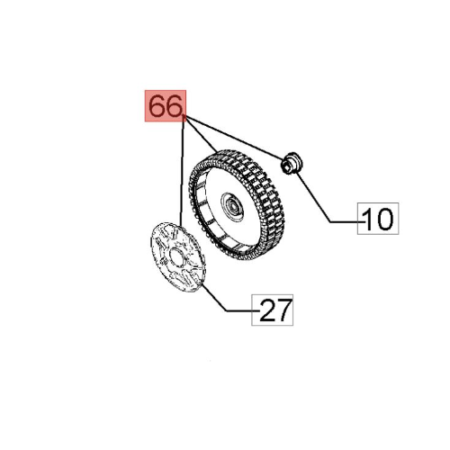 KIT RUOTA RICAMBIO PER RASAPRATO OLEOMAC G48 ALLROAD-G53TK ALLROAD
