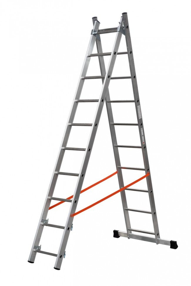 SCALA TRASFORMABILE DOPPIA IN ALLUMINIO PORTATA 150 KG. GIERRE AL 320 2 PEZZI