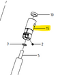 GRUPPO ATTACCO DIRITTO M30X1.5 CON MORSETTO PER ASTE CAMPAGNOLA T1/T2/T3