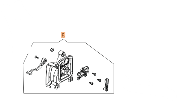 SUPPORTO FILTRO ARIA RICAMBIO DECESPUGLIATORE BC270/300 OLEOMAC