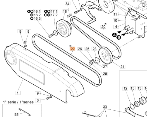 CINGHIA PER TRINCIASARMENTI WB 65/80 OLEOMAC