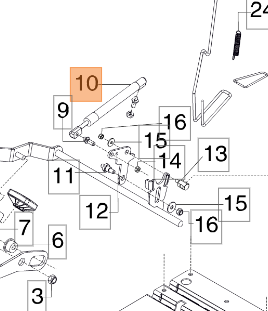 AMMORTIZZATORE PER TRATTORINO OM 95/105/125 OLEOMAC