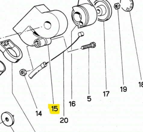 CORPO LEVA GAS A FRIZIONE CONICA PER ATOMIZZATORE M1200 CIFARELLI