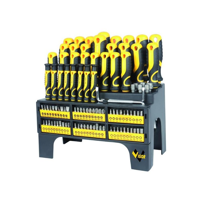 SERIE CACCIAVITI E INSERTI CONFEZIONE DA 100PZ VIGOR