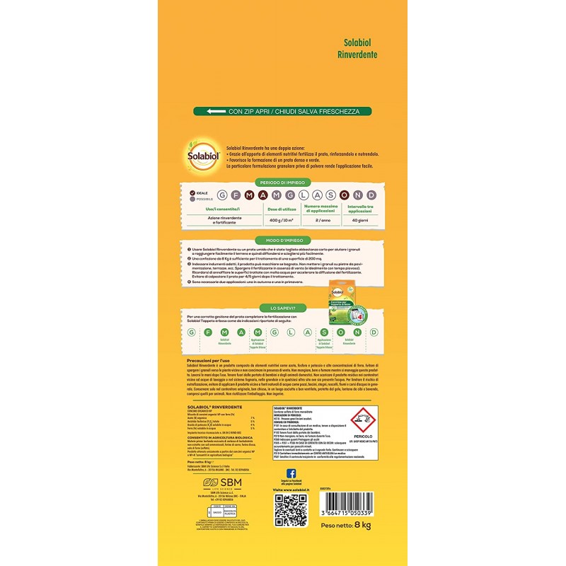 RINVERDENTE ANTIMUSCHIO CONCIME PER PRATO DA 8 KG. BAYER