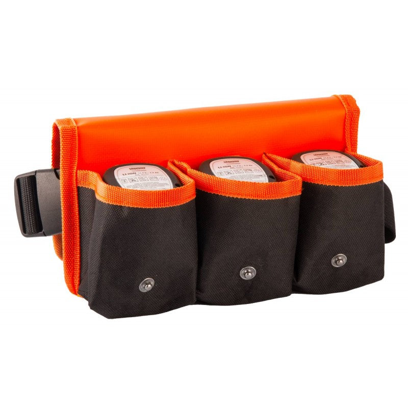 FODERO PER BATTERIE 3 TASCHE, IN NYLON E PVC STOCKER