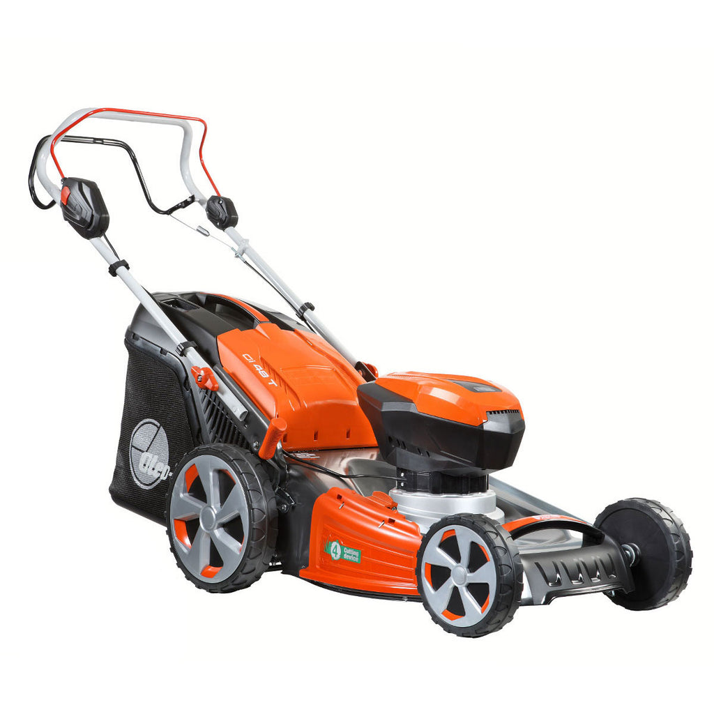 Rasaprato a batteria Oleomac GI48T cm.46 semovente con 2 batterie Bi 5,0 OM e caricabatterie CRG