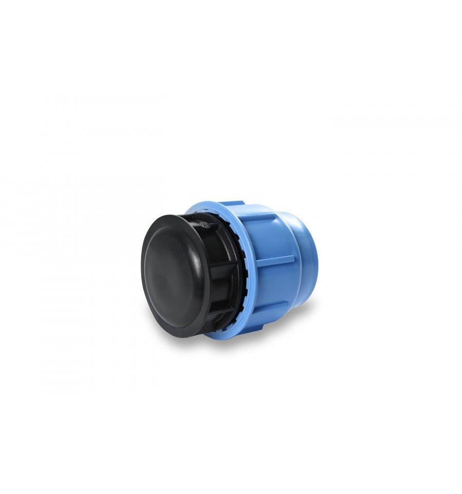 TAPPO FINE LINEA DA 75 A COMPRESSIONE PER TUBO POLIETILENE PN16