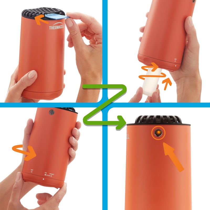 THERMACELL DISPOSITIVO ANTIZANZARE MOSQUITO II ARANCIONE