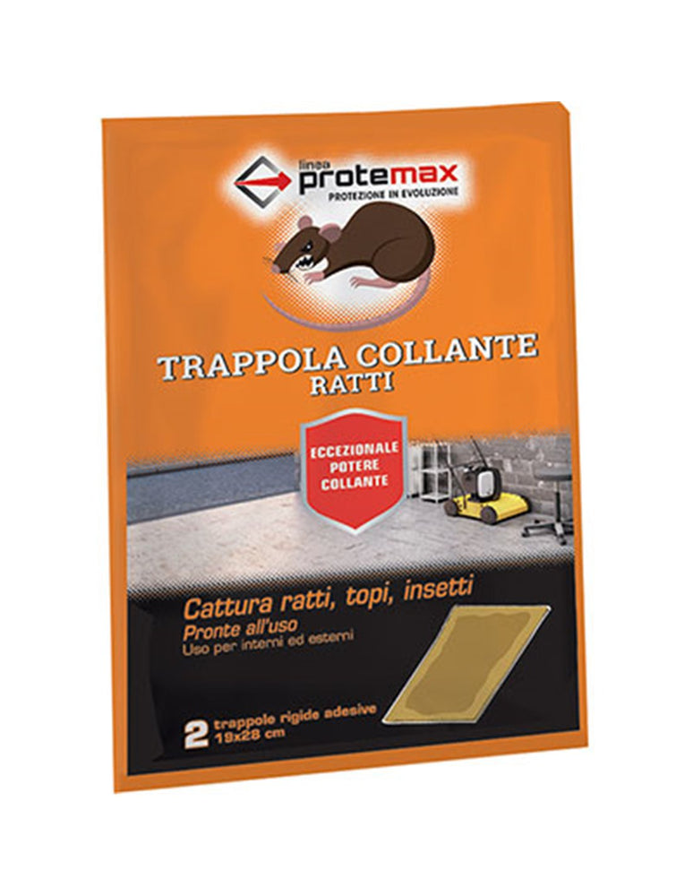 TRAPPOLE COLLANTE RATTI TOPI 19X28 CM 2 TRAPPOLE PROTEMAX
