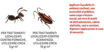 Insetticida polvere per insetti striscianti da 1 Kg. Zapi