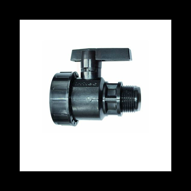 VALVOLA SARACINESCA PVC NERA DA 1" MASCHIO/FEMMINA