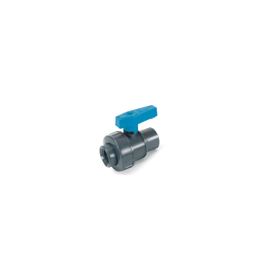 VALVOLINA SARACINESCA PVC GRIGIO DA 2" FEMMINA / FEMMINA
