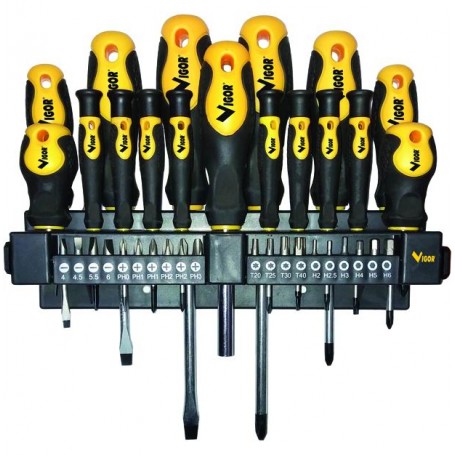 SERIE CACCIAVITI ED INSERTI 37 PEZZI VIGOR
