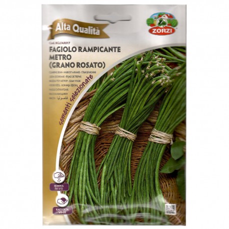 FAGIOLO RAMPICANTE METRO(GRANO ROSATO) BUSTA DA 40 GR.ZORZI